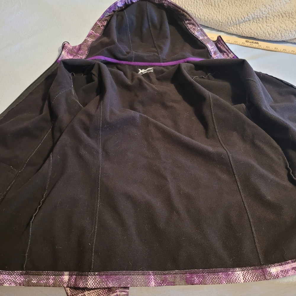 XERSION Performancewear Womens Purple Print Softshell Long Sleeve Jacket Size Xl - Picture 3 of 8